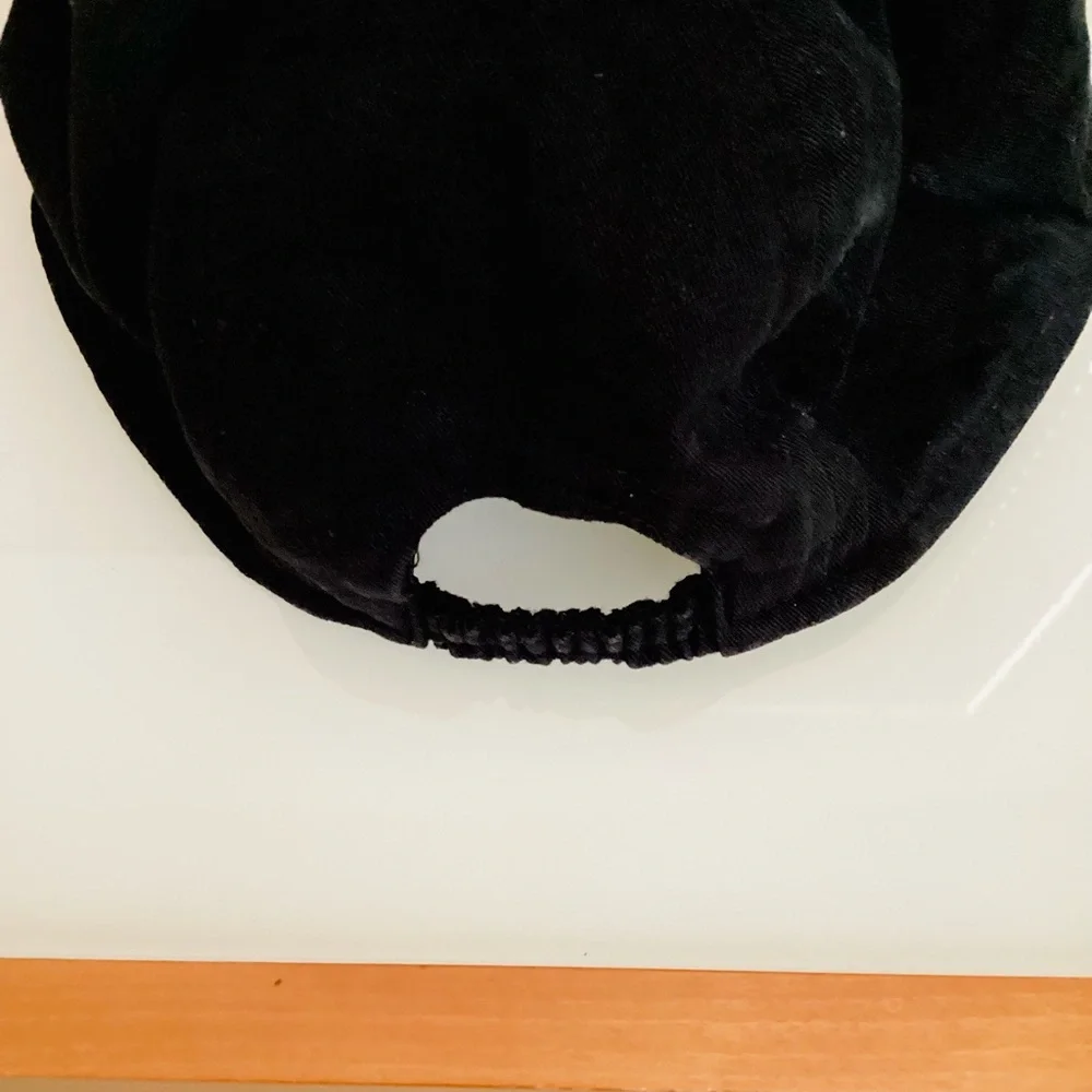 Miss Blumarine Black Crystals Embellishments Baseball Hat